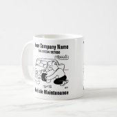 車両のメンテナンスガレおもしろいージ整備士 コーヒーマグカップ (正面左)