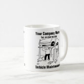 車両のメンテナンスガレおもしろいージ コーヒーマグカップ (正面右)