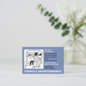 車両のメンテナンス漫画 名刺 (スタンド正面)