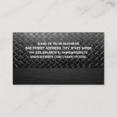 車両の掘削 |鉄鋼 名刺 (裏面)