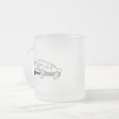 車両イラストレーション フロストグラスマグカップ (正面左)