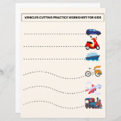 車両切断実践ワークシー子供へト (正面/裏面)