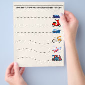 車両切断実践ワークシー子供へト チラシ (手)