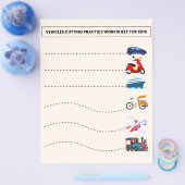 車両切断実践ワークシー子供へト チラシ (シングル)