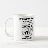 車両整備の漫画マグカップ コーヒーマグカップ (左)