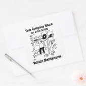 車両整備事業のシール スクエアシール (封筒)