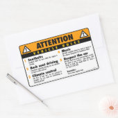 車両規則 – オリジナル 長方形シール (封筒)