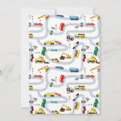 車両輸送車トラックボーイズ誕生日 招待状 (裏面)