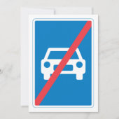 車両進入禁止の標識 招待状 (正面)