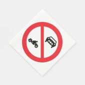 車両進入禁止の道路標識 スタンダードランチョンナプキン (角)