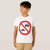 車両進入禁止の道路標識 Tシャツ (正面フル)