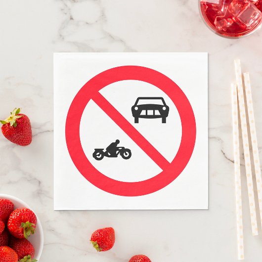 車両道路標識なし スタンダードランチョンナプキン