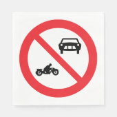 車両道路標識なし スタンダードランチョンナプキン (正面)