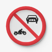 車両道路標識なし ペーパープレート (正面)