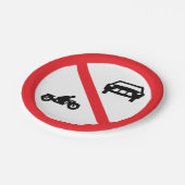 車両道路標識なし ペーパープレート (アングル)