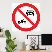 車両道路標識なし ポスター (ホームオフィス)