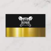 車修理ロゴレンチ | 自動ショップ 名刺 (裏面)