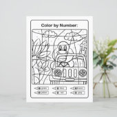 車内の恐竜カラーリングページ (スタンド正面)