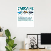 車好きへの面白いギフト - CARCAINE(カーカイン)愛の定義 ポスター (ホームオフィス)