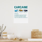 車好きへの面白いギフト - CARCAINE(カーカイン)愛の定義 ポスター (キッチン)
