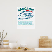 車好きへの面白いギフト - CARCAINE(カーケイン)とはCへの愛 ポスター (キッチン)
