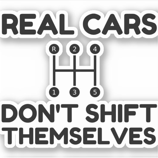 車実在は乗り換えぬおもしろい シール (正面)