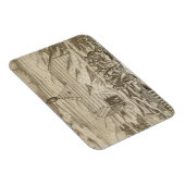 車室内で熊を殺し、皮を剥ぐ乗組員 マグネット (右側)