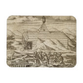 車室内で熊を殺し、皮を剥ぐ乗組員 マグネット (横)