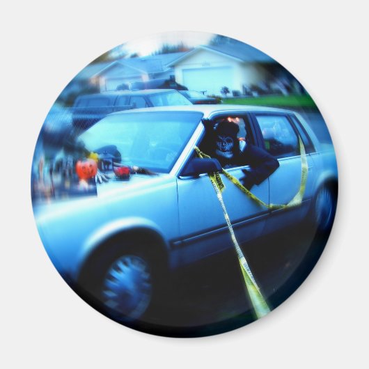 車幽霊のよく出る マグネット (正面)