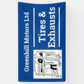 車庫修理デザインバナー 横断幕 (縦)