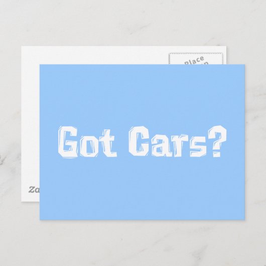 車得のプレゼント ポストカード (正面/裏面)