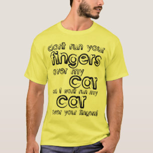 車指のおもしろいなワイシャツ Tシャツ