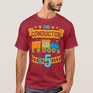 車掌は5号鉄道誕生日5号 Tシャツ