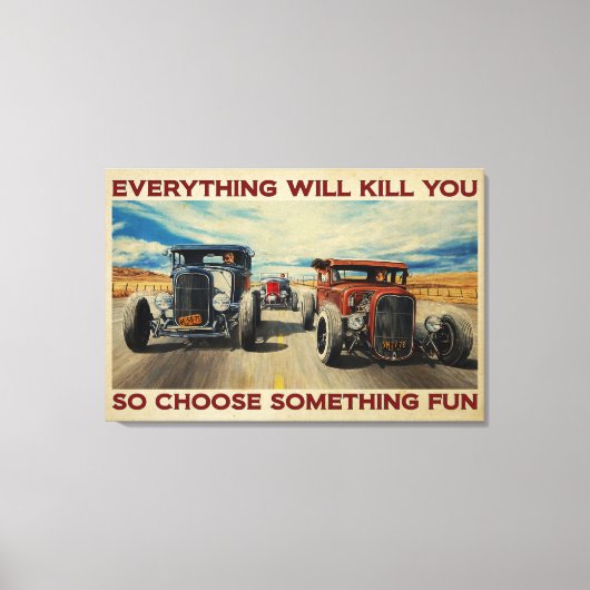 車改造は全てキャンバスポスターを殺す キャンバスプリント (正面)