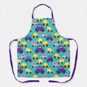 車数々のの模様 エプロン (正面)