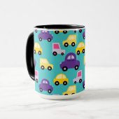 車数々のの模様 マグカップ (正面左)