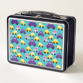 車数々のの模様 メタルランチボックス (正面)