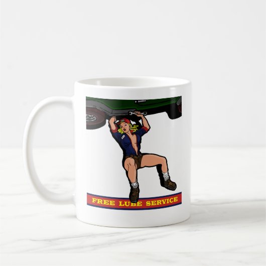 車整備士の女の子 コーヒーマグカップ (左)