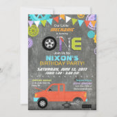 車整備士は用具の黒板の誕生日を連動させます 招待状 (正面)