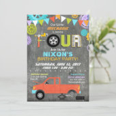 車整備士は用具の黒板の誕生日を連動させます 招待状 (スタンド正面)