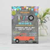 車整備士は用具の黒板の誕生日を連動させます 招待状 (スタンド正面)