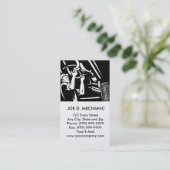 車整備士修理自動車 名刺 (スタンド正面)