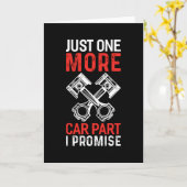 車整備士修理車庫調整ギフトおもしろいアイディア カード (黄色い花)