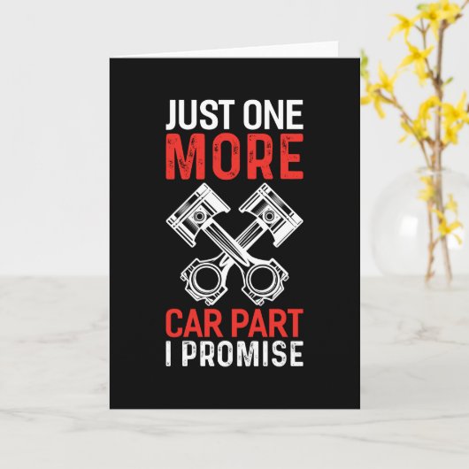 車整備士修理車庫調整ギフトおもしろいアイディア カード (黄色い花)