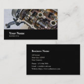 車整備士自動車修理マンメンテナンステック 名刺 (正面/裏面)