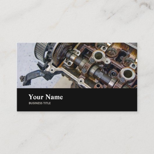 車整備士自動車修理マンメンテナンステック 名刺 (正面)