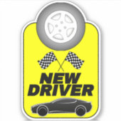 車最高の用の新しい運転免許証 シール (正面)