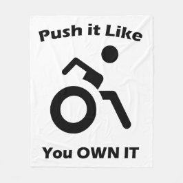 車椅子でITを所有するようにプッシュ フリースブランケット