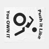 車椅子でITを所有するようにプッシュ フリースブランケット (正面(横))