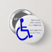 車椅子に不能との皆がありません 缶バッジ (正面&裏面)
